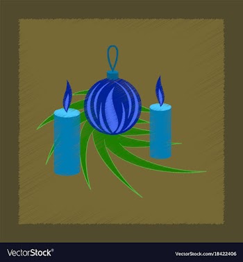 Flat shading style icon christmas balls and vector image