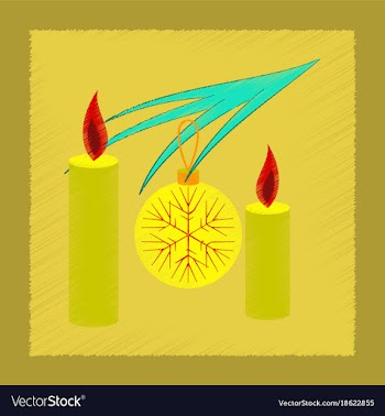 Flat shading style icon christmas balls and vector image
