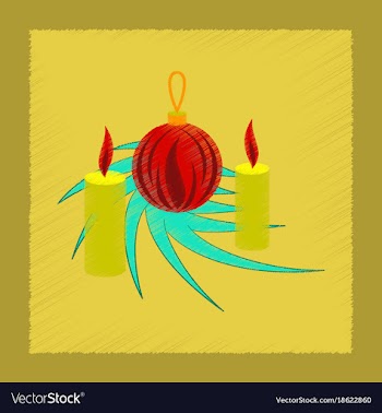 Flat shading style icon christmas balls and vector image