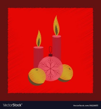 Flat shading style icon christmas balls and vector image