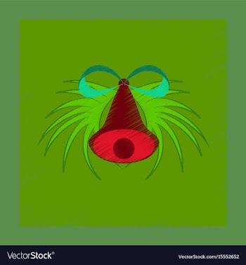 Flat shading style icon christmas bell vector image