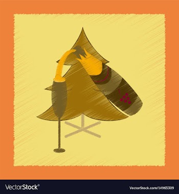 Flat shading style icon christmas tree champagne vector image