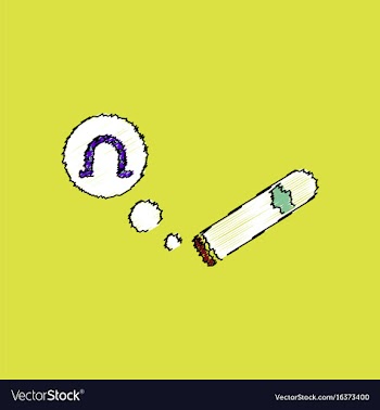 Flat shading style icon cigar and horseshoe vector image
