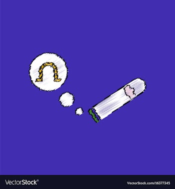 Flat shading style icon cigar and horseshoe vector image