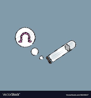 Flat shading style icon cigar and horseshoe vector image