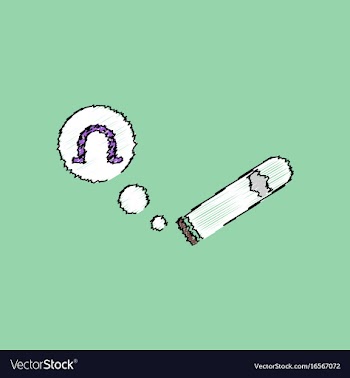 Flat shading style icon cigar and horseshoe vector image