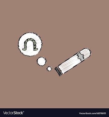 Flat shading style icon cigar and horseshoe vector image