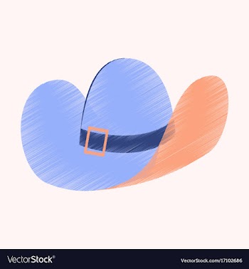 Flat shading style icon clothes cowboy hat vector image