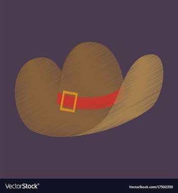 Flat shading style icon clothes cowboy hat vector image