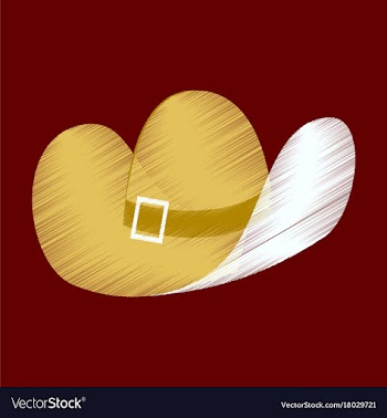 Flat shading style icon clothes cowboy hat vector image