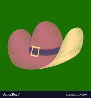 Flat shading style icon clothes cowboy hat vector image