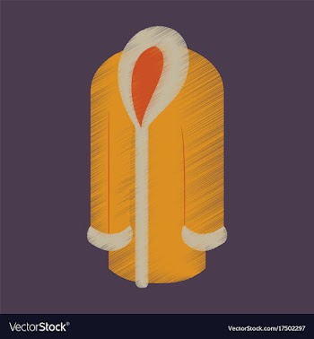 Flat shading style icon clothes fur coat vector image
