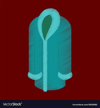 Flat shading style icon clothes fur coat vector image