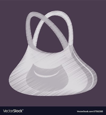 Flat shading style icon clothes handbag vector image