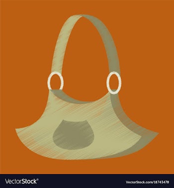 Flat shading style icon clothes handbag vector image