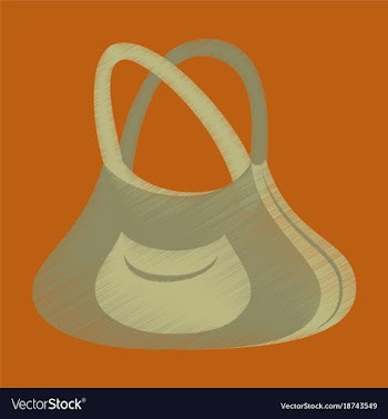 Flat shading style icon clothes handbag vector image