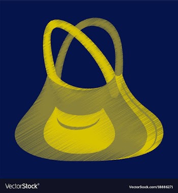 Flat shading style icon clothes handbag vector image