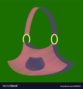 Flat shading style icon clothes handbag vector image