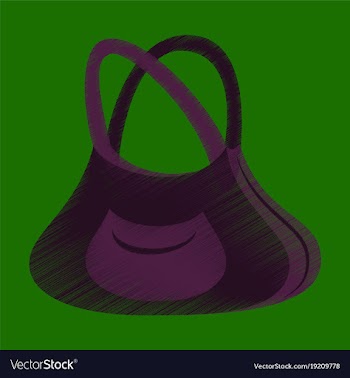 Flat shading style icon clothes handbag vector image