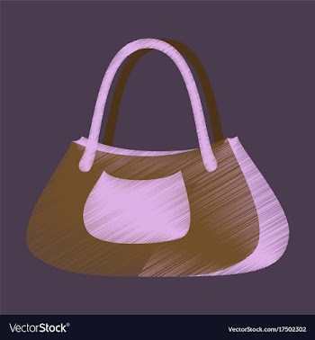 Flat shading style icon clothes ladies handbag vector image