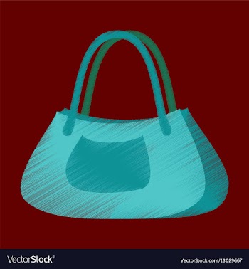 Flat shading style icon clothes ladies handbag vector image