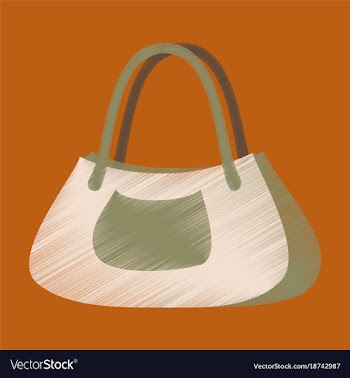 Flat shading style icon clothes ladies handbag vector image