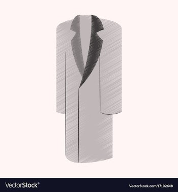 Flat shading style icon clothes long coat vector image