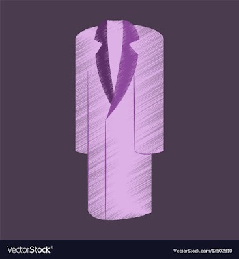 Flat shading style icon clothes long coat vector image