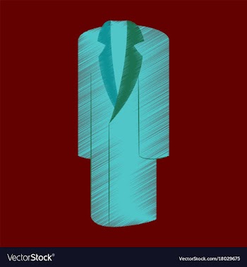 Flat shading style icon clothes long coat vector image