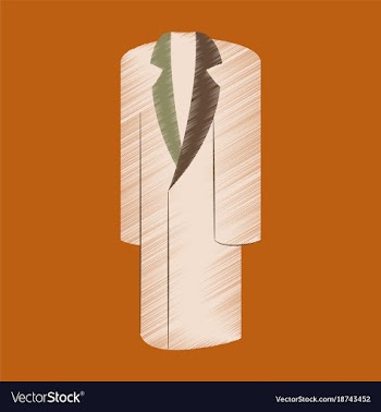 Flat shading style icon clothes long coat vector image