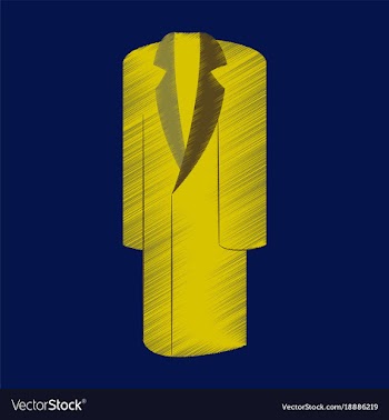 Flat shading style icon clothes long coat vector image