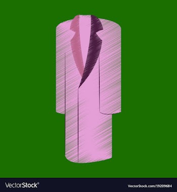 Flat shading style icon clothes long coat vector image