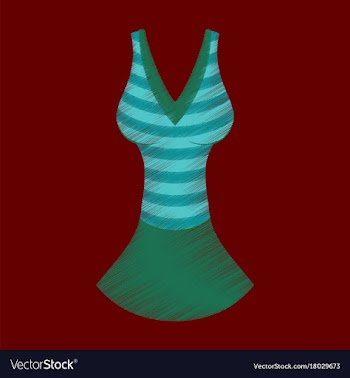 Flat shading style icon clothes summer dress vector image