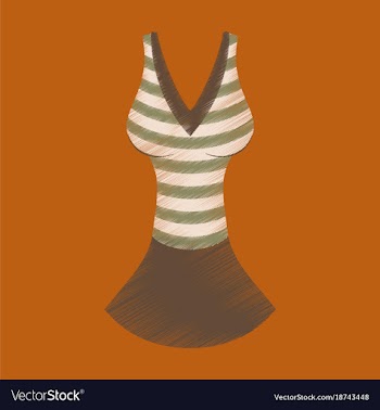 Flat shading style icon clothes summer dress vector image