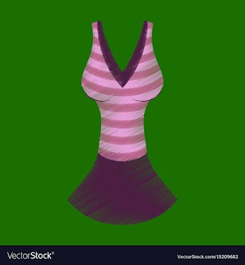 Flat shading style icon clothes summer dress vector image