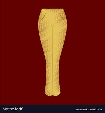 Flat shading style icon clothes women jeans vector image