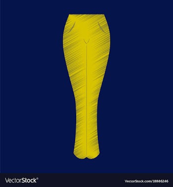 Flat shading style icon clothes women jeans vector image