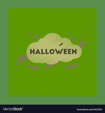 Flat shading style icon cloud bats vector image