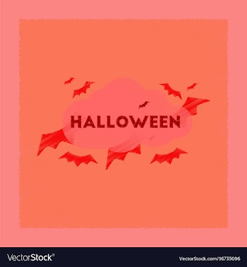 Flat shading style icon cloud bats vector image