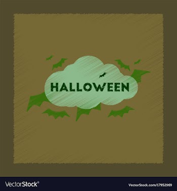 Flat shading style icon cloud bats vector image