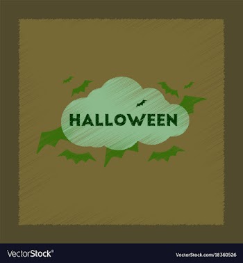 Flat shading style icon cloud bats vector image