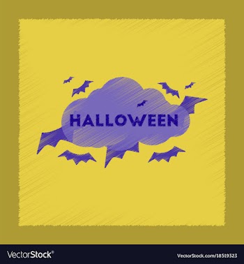 Flat shading style icon cloud bats vector image