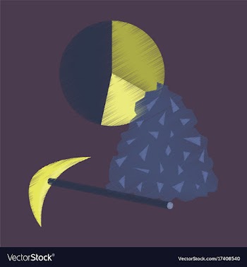 Flat shading style icon coal and hammer vector image