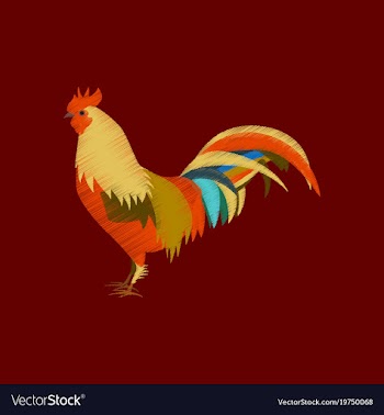 Flat shading style icon cock vector image