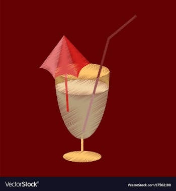 Flat shading style icon cocktail vector image