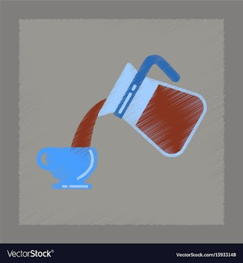 Flat shading style icon coffee cup maker vector image