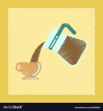 Flat shading style icon coffee cup maker vector image