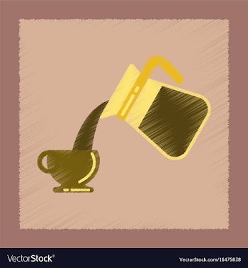 Flat shading style icon coffee cup maker vector image