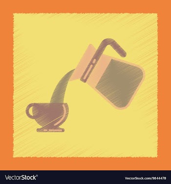 Flat shading style icon Coffee cup Maker vector image