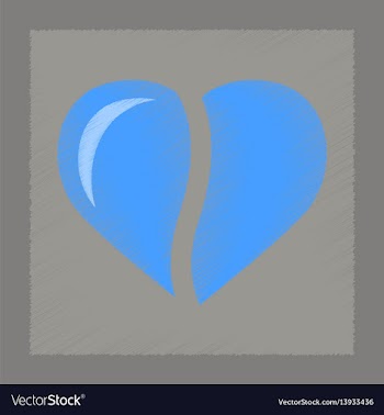 Flat shading style icon coffee heart vector image